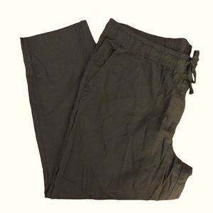 NWT Serra Green Linen Cotton Pants